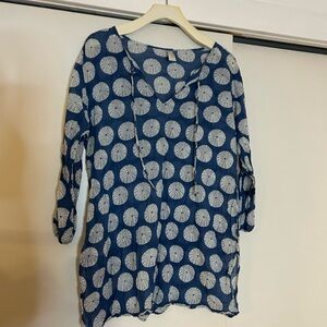 Rock flower paper sea urchin tunic XL